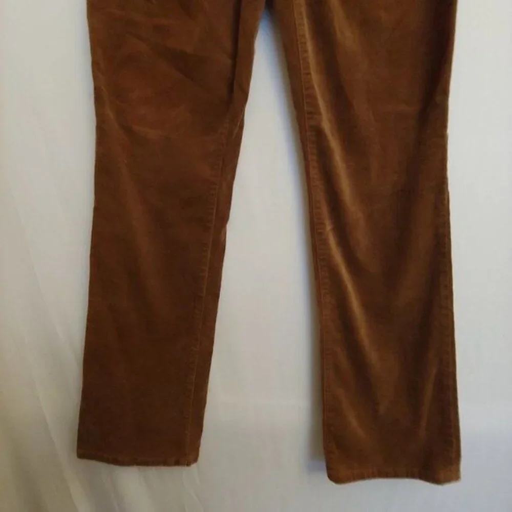 Lauren Ralph Lauren Brown Corduroy Straight Leg Heritage Old Money Pants 8 - Picture 6 of 11